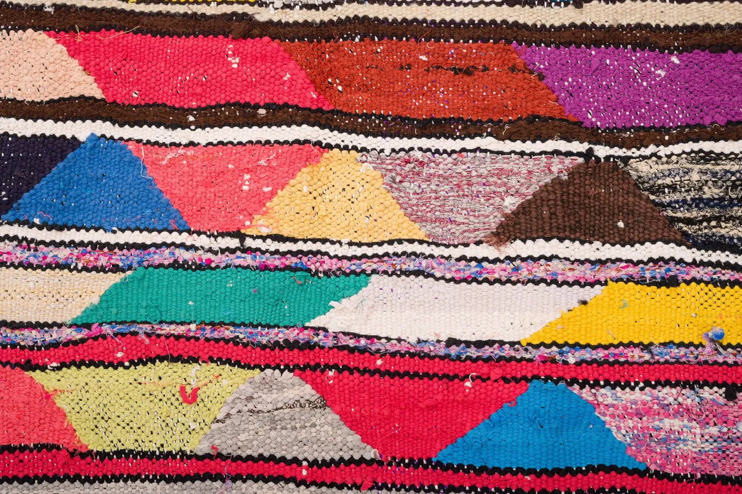 Tapete Berbere Marroquino Boucherouite 130 x 225 cm