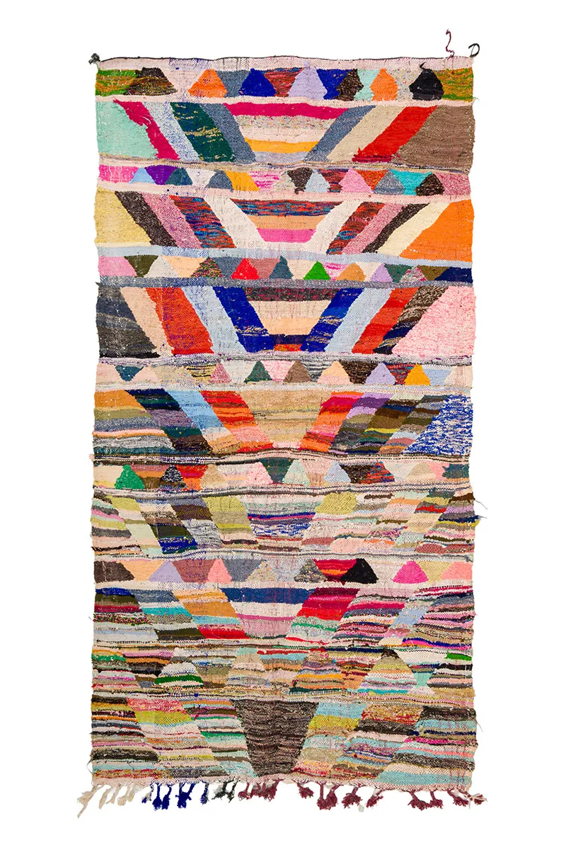 Tapete Berbere Marroquino Boucherouite 140 x 275 cm