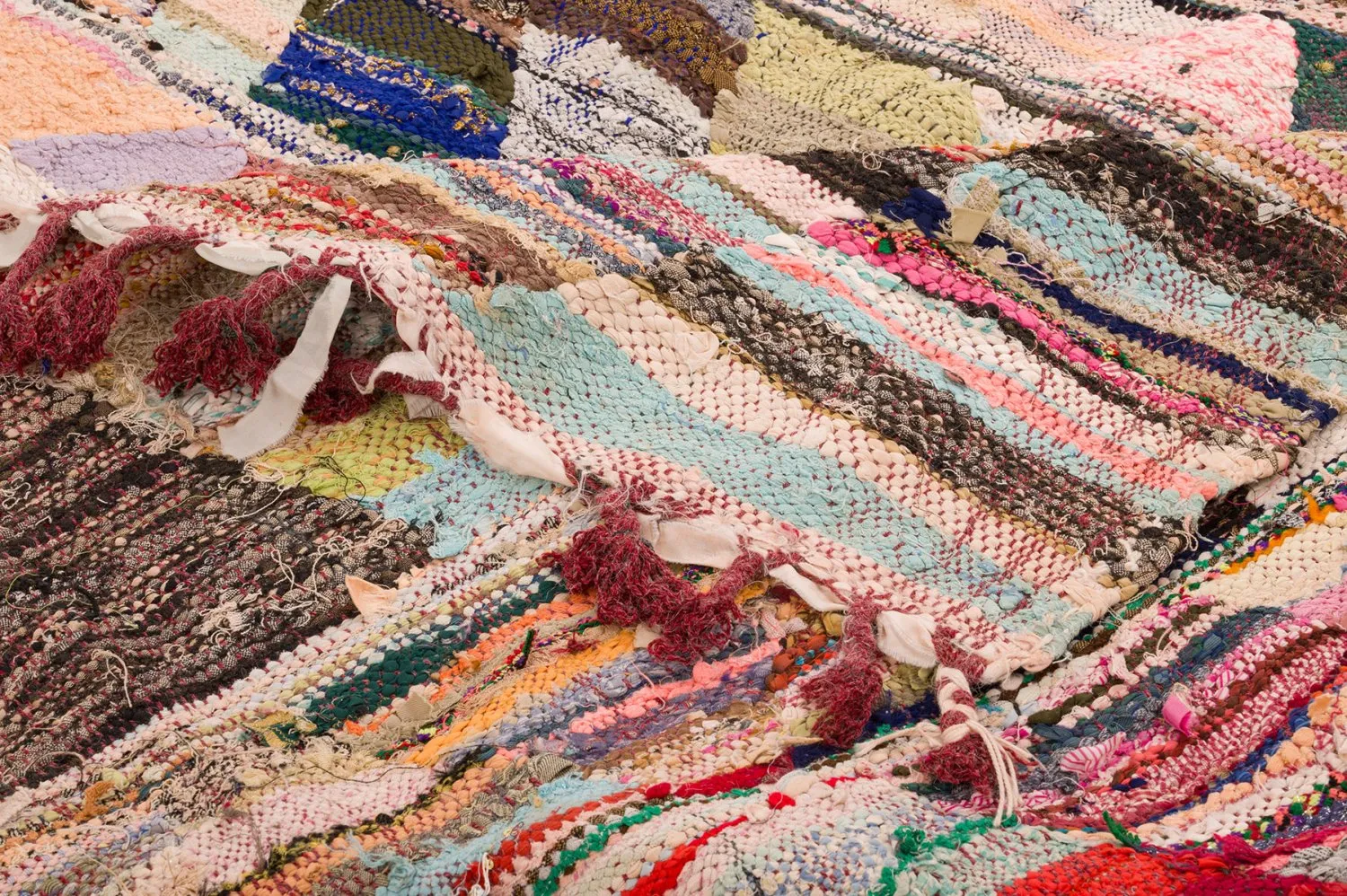 Tapete Berbere Marroquino Boucherouite 140 x 275 cm