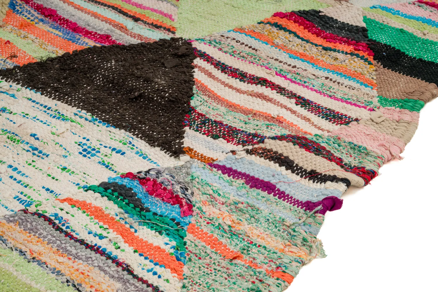 Tapete Berbere Marroquino Boucherouite 140 x 250 cm