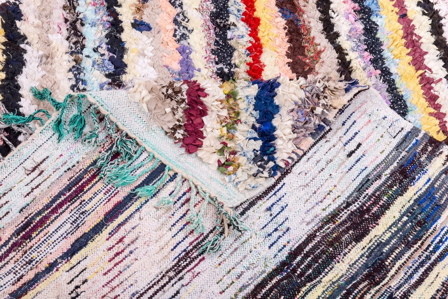 Tapete Berbere Marroquino Boucherouite 240 x 150 cm