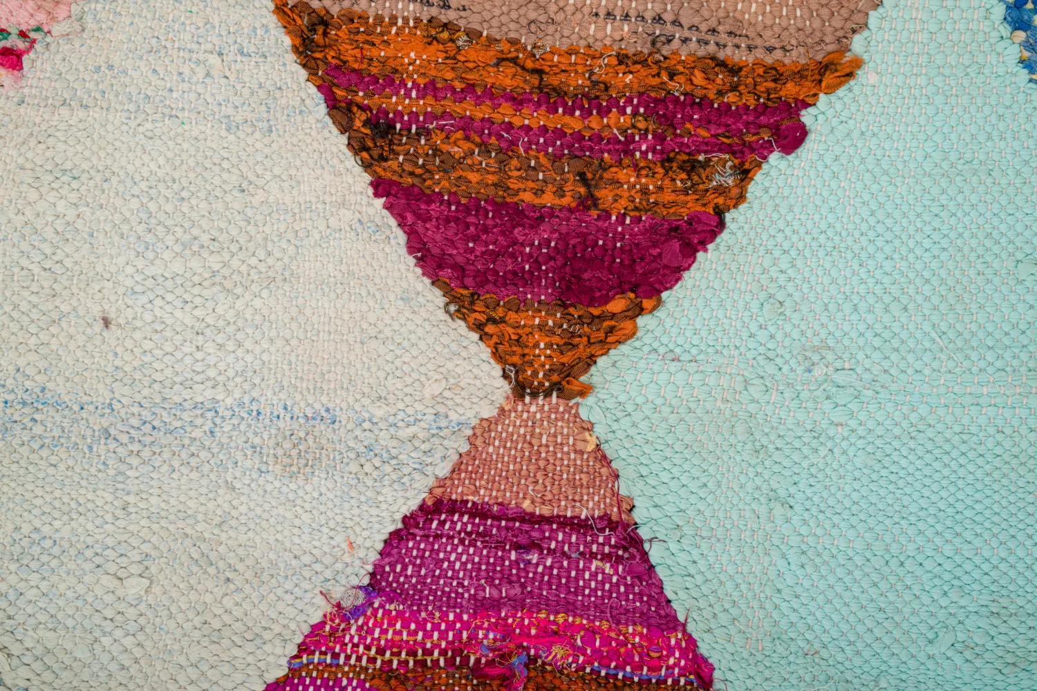 Tapete Berbere Marroquino Boucherouite 140 x 250 cm