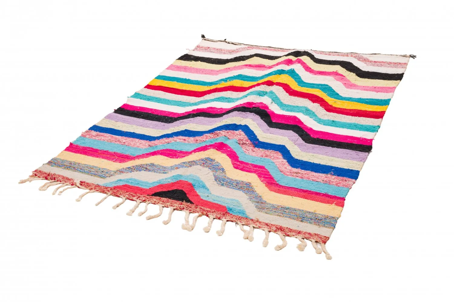 Tapete Berbere Marroquino Boucherouite 130 x 195 cm