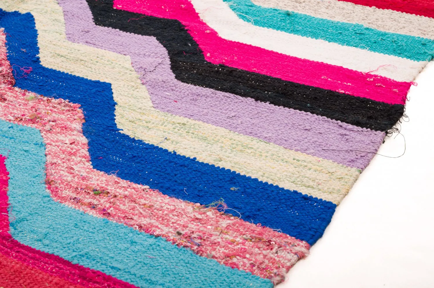 Tapete Berbere Marroquino Boucherouite 130 x 195 cm