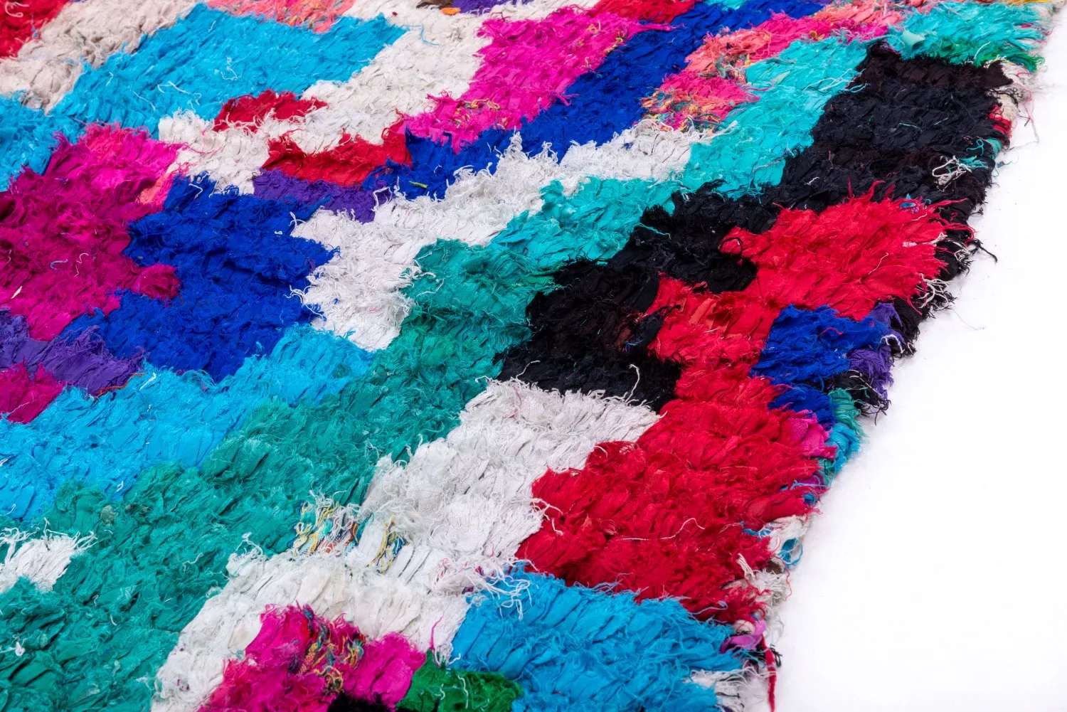 Tapete Berbere Marroquino Boucherouite 210 x 120 cm
