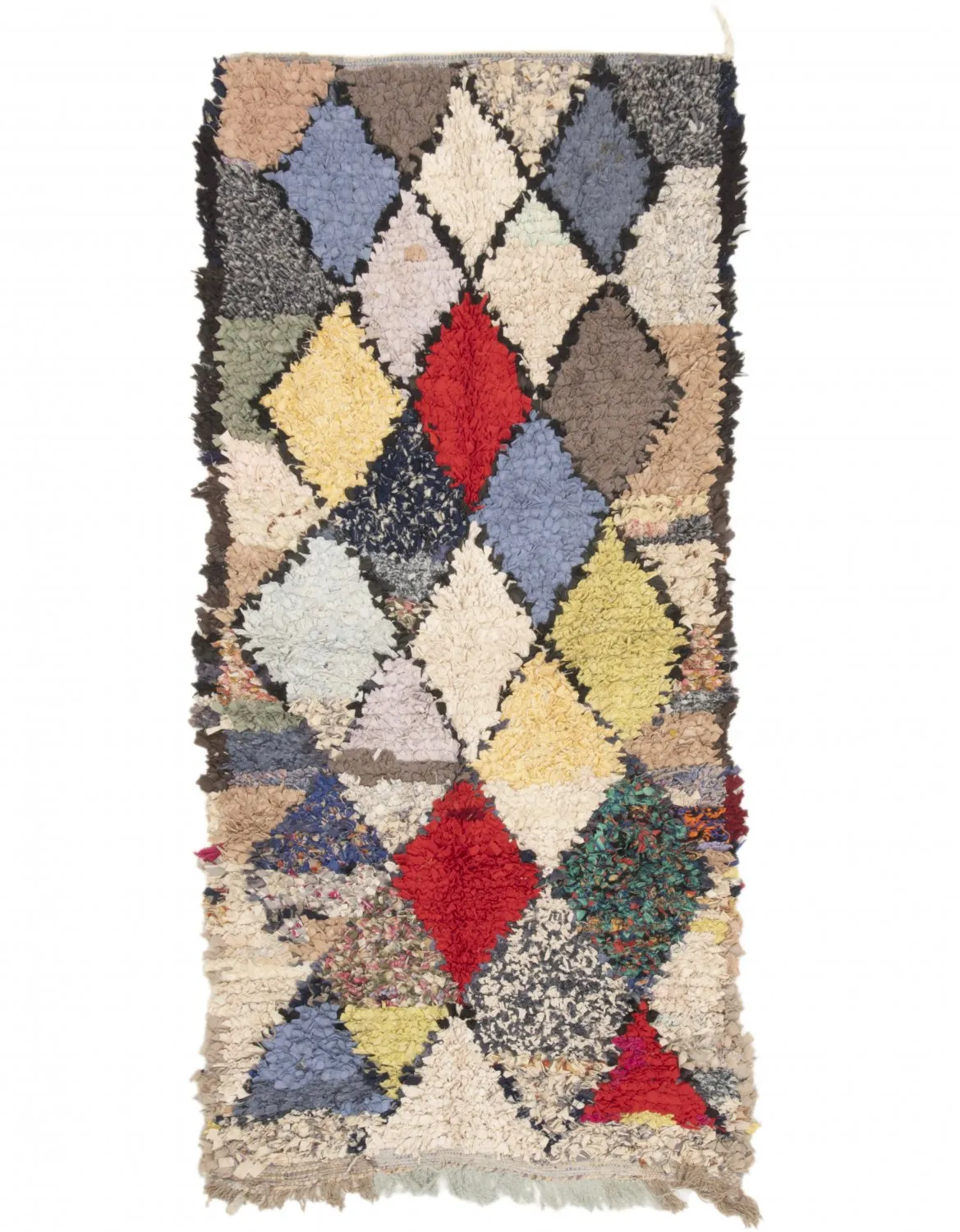 Tapete Berbere Marroquino Boucherouite 190 x 100 cm