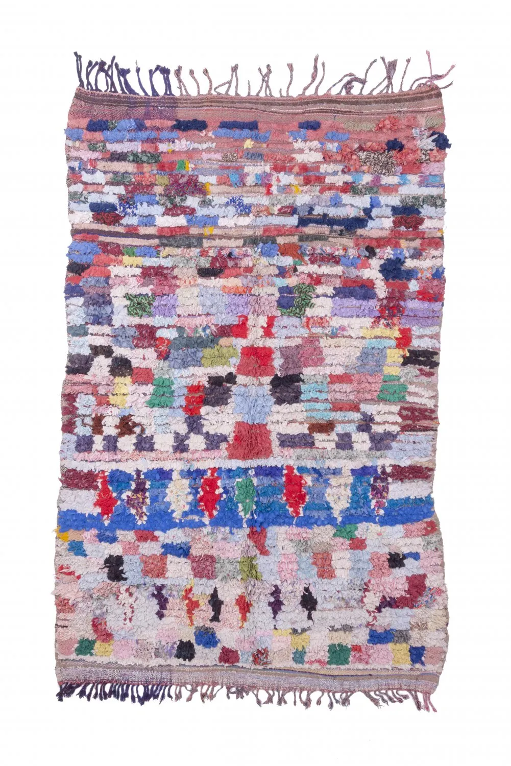 Tapete Berbere Marroquino Boucherouite 215 x 140 cm
