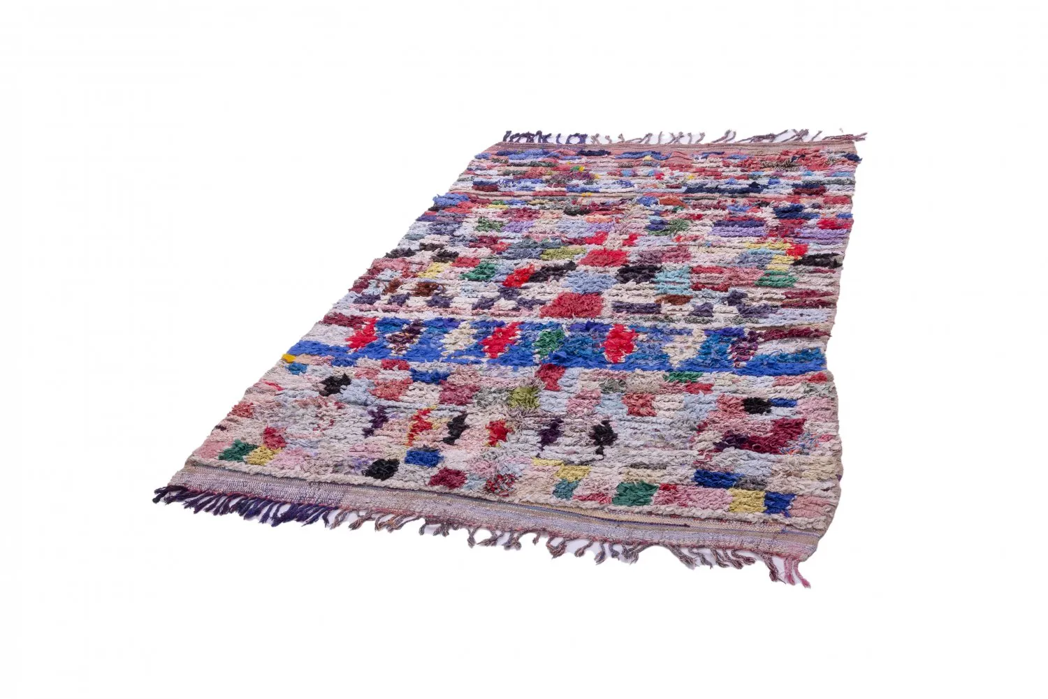 Tapete Berbere Marroquino Boucherouite 215 x 140 cm