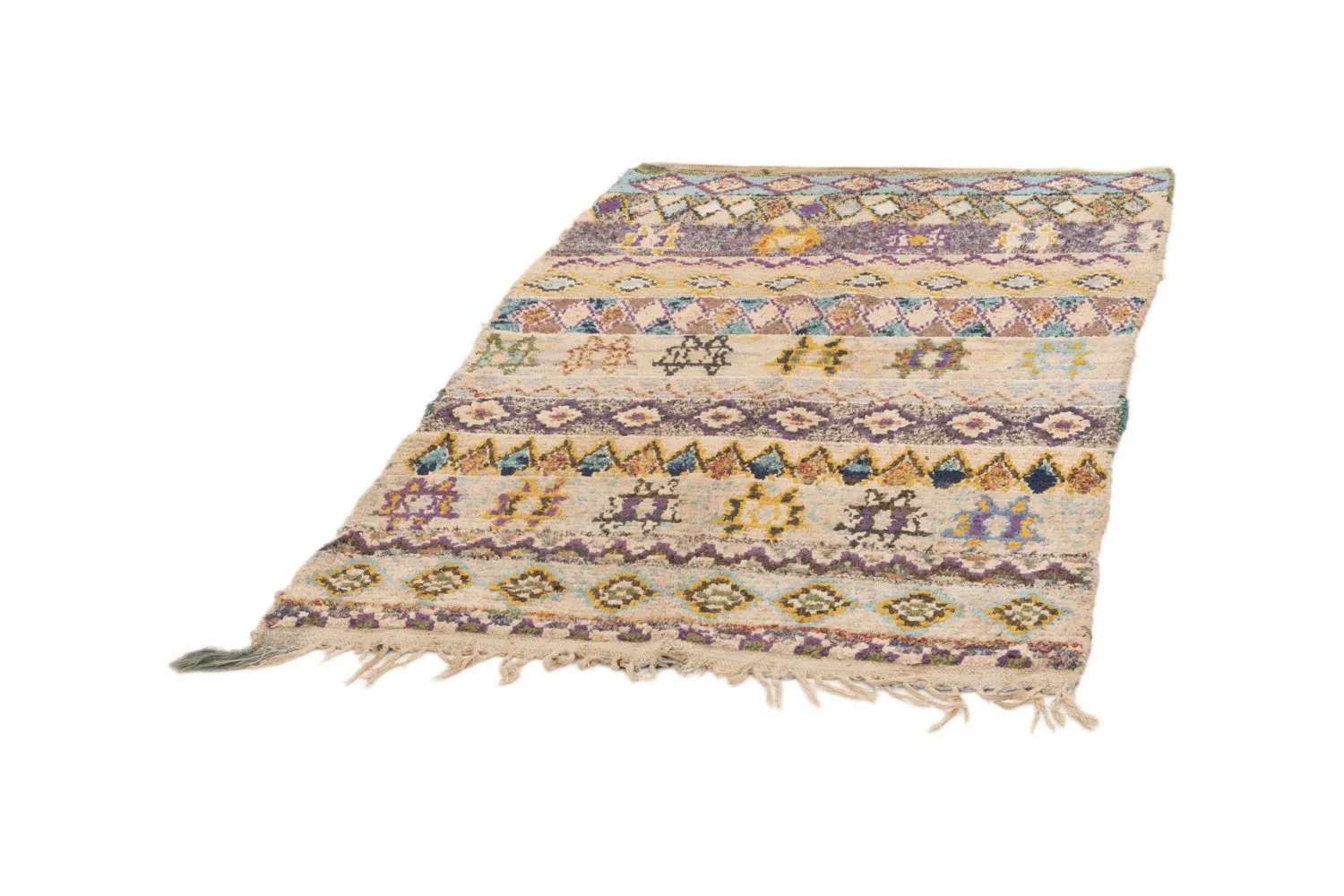 Tapete Berbere Marroquino Boucherouite 195 x 115 cm