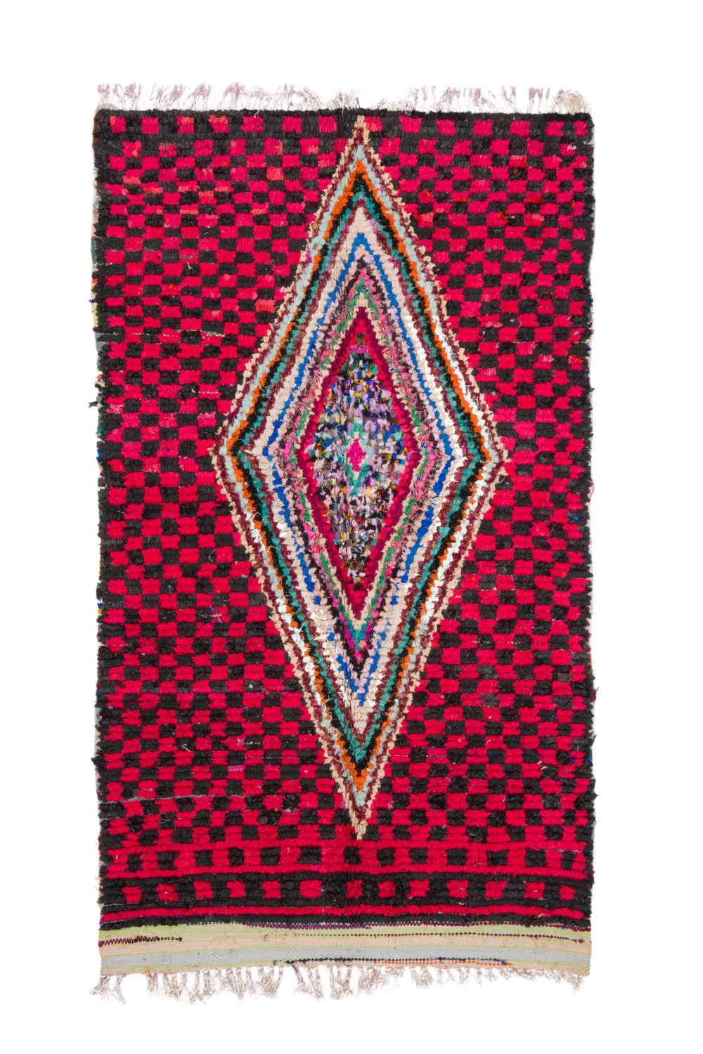 Tapete Berbere Marroquino Boucherouite 255 x 145 cm