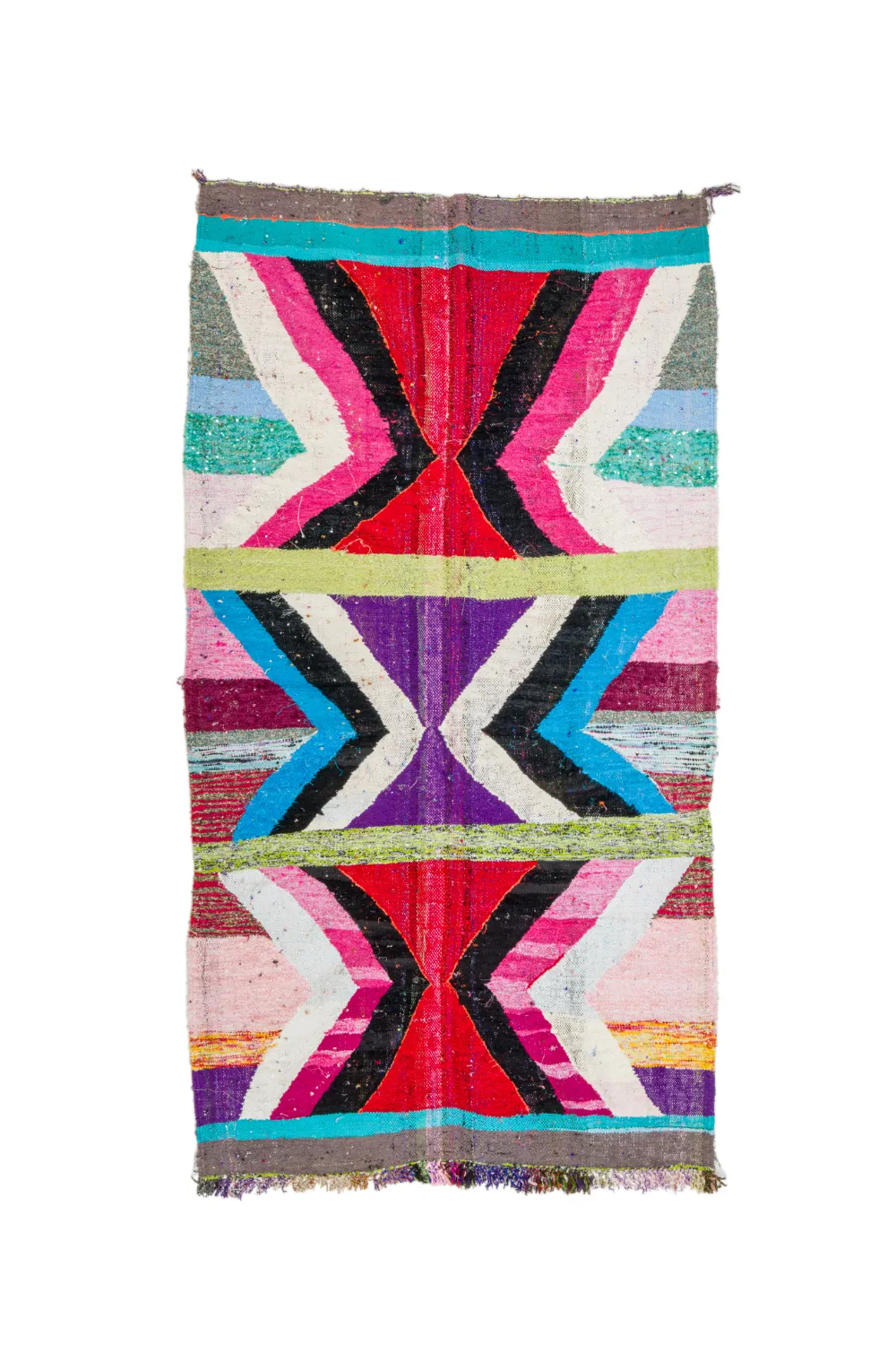 Tapete Berbere Marroquino Boucherouite 140 x 255 cm