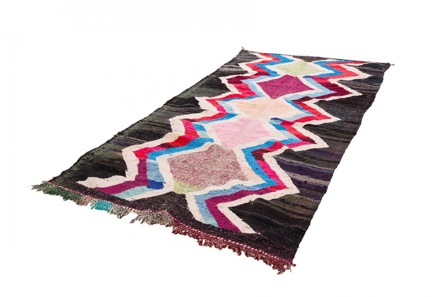 Tapete Berbere Marroquino Boucherouite 150 x 315 cm