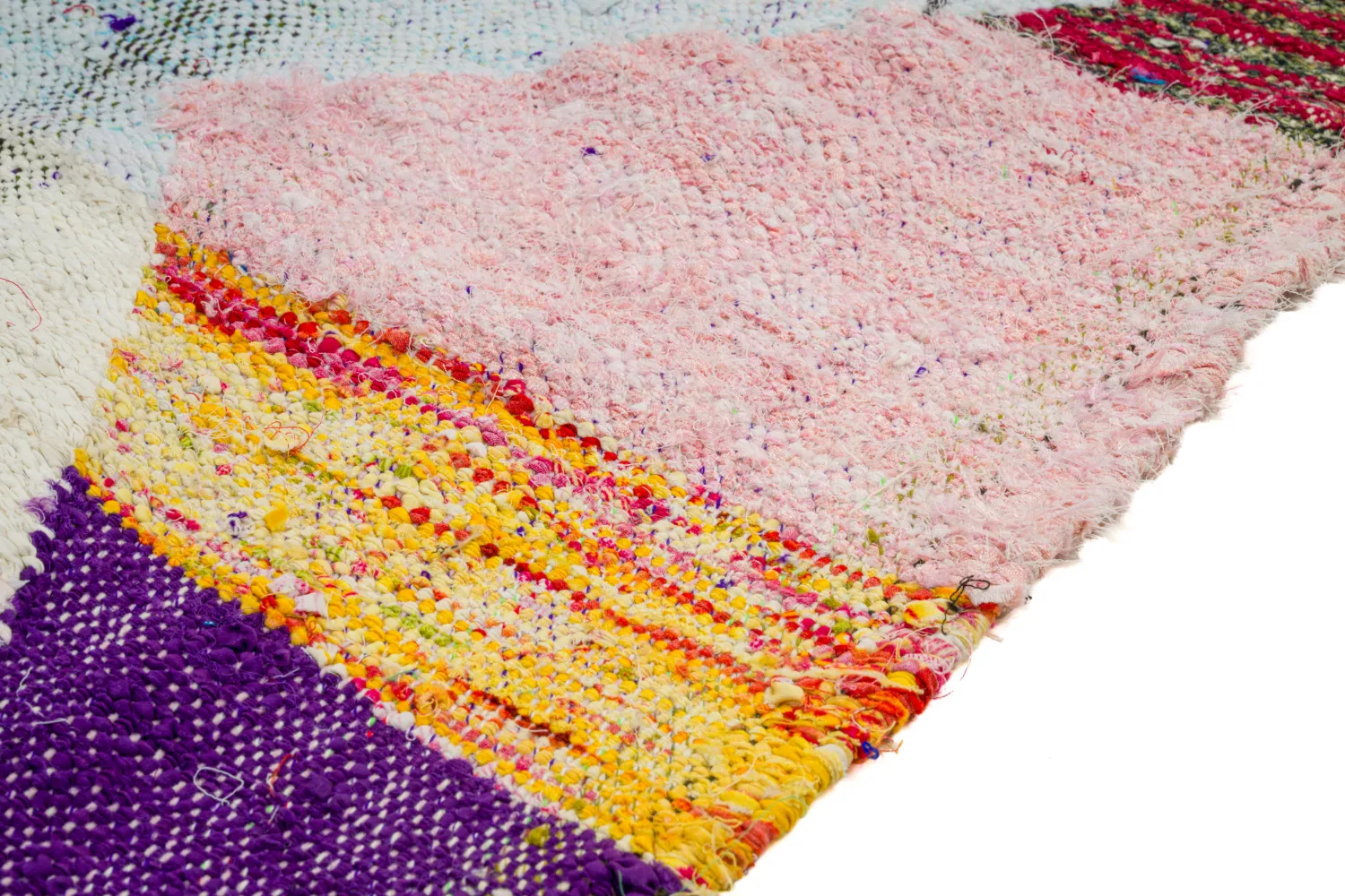 Tapete Berbere Marroquino Boucherouite 140 x 255 cm