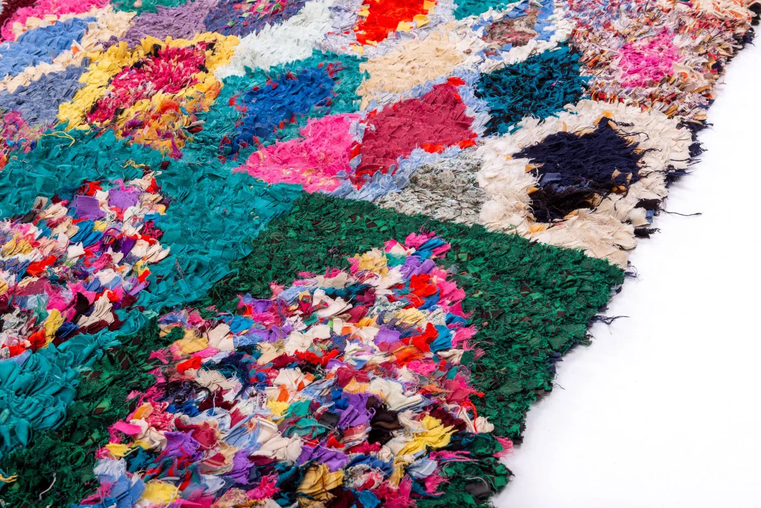 Tapete Berbere Marroquino Boucherouite 205 x 140 cm