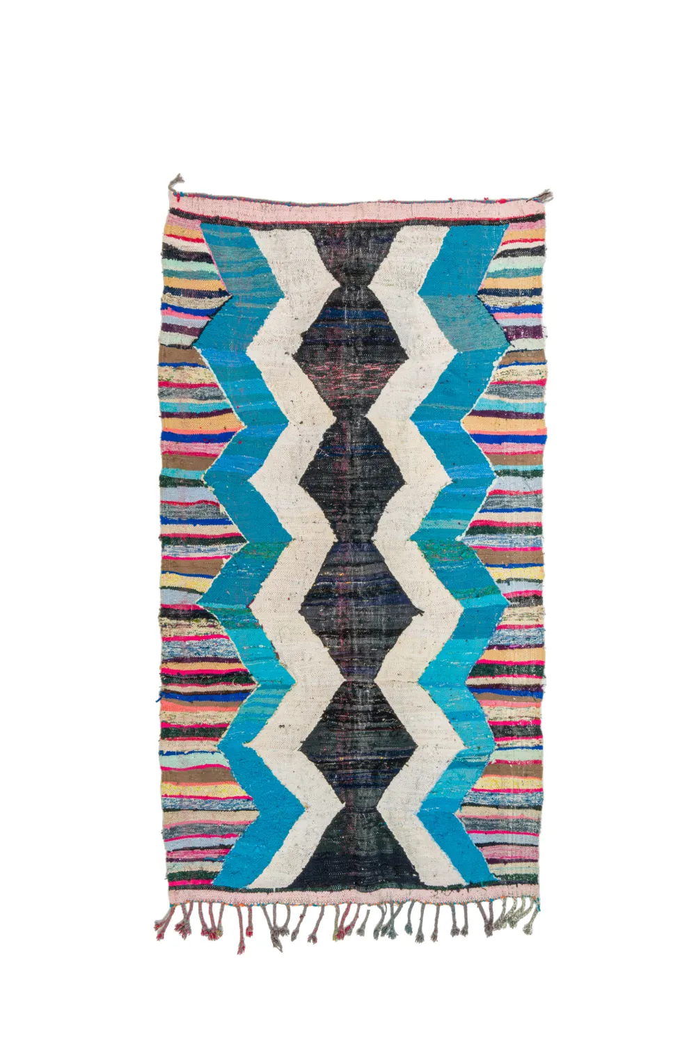 Tapete Berbere Marroquino Boucherouite 140 x 255 cm