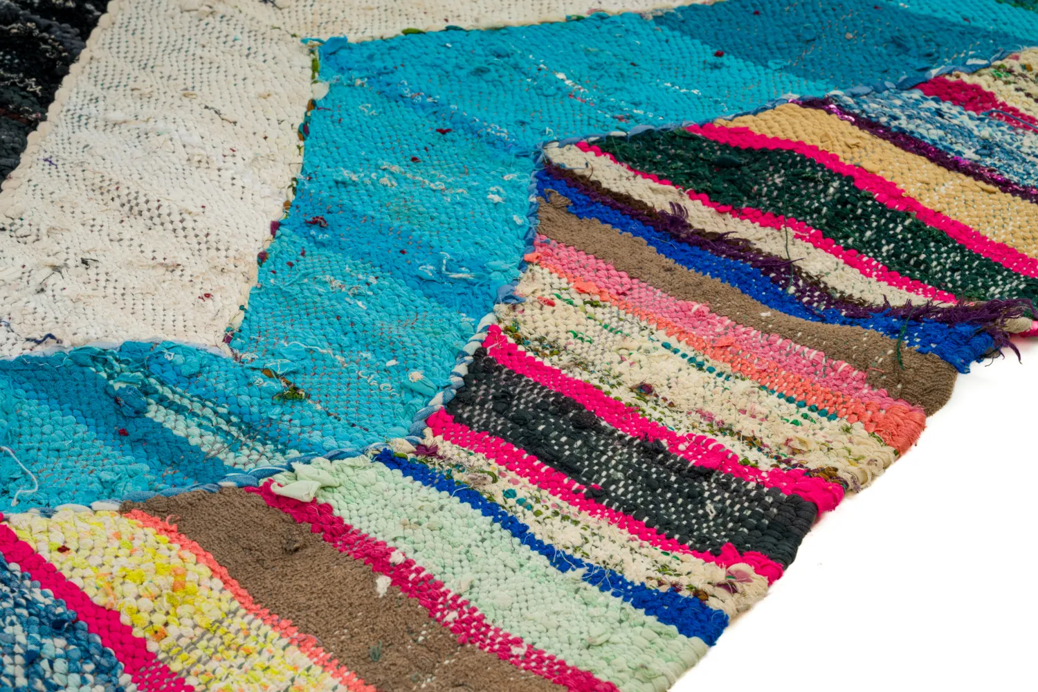 Tapete Berbere Marroquino Boucherouite 140 x 255 cm