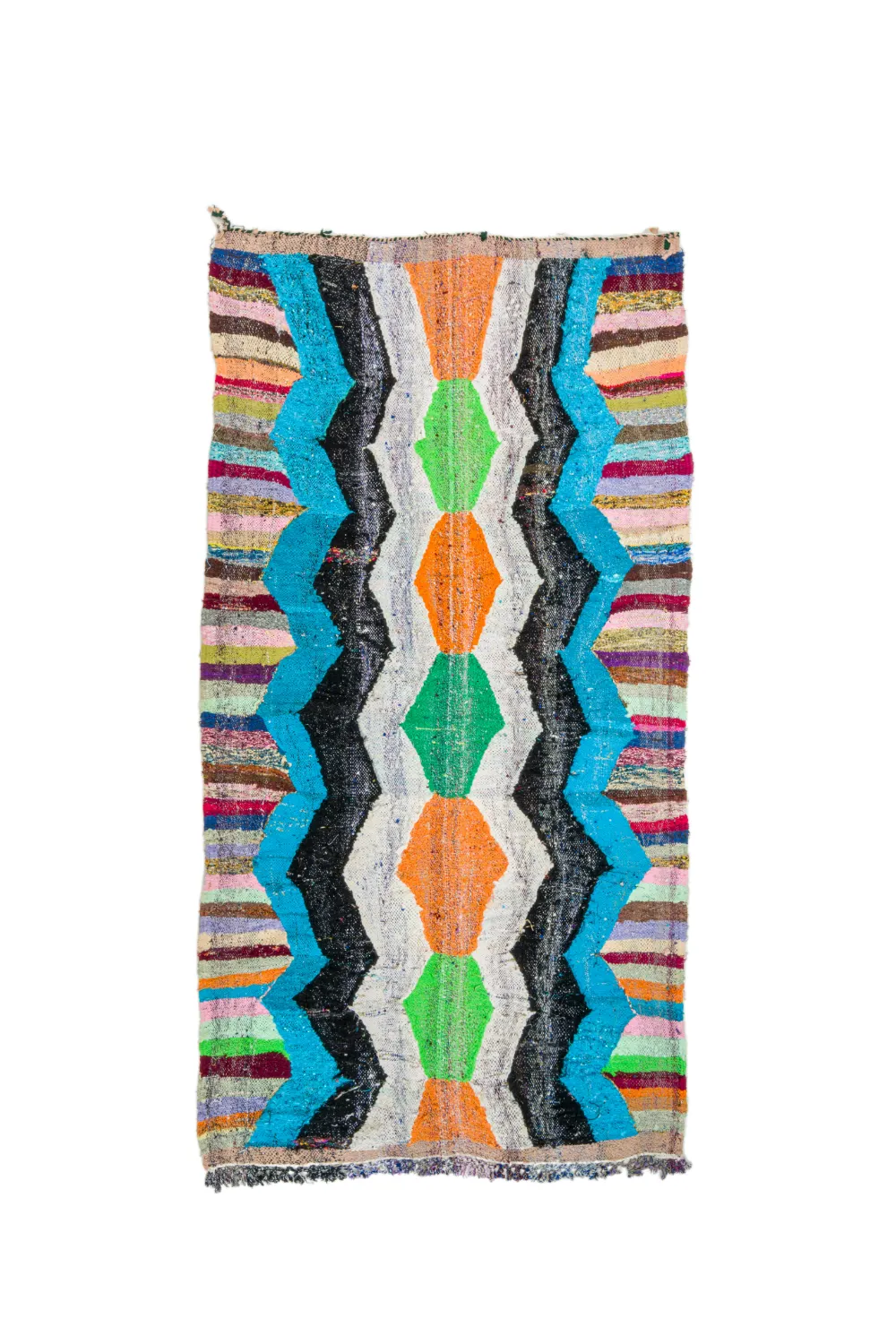 Tapete Berbere Marroquino Boucherouite 135 x 145 cm