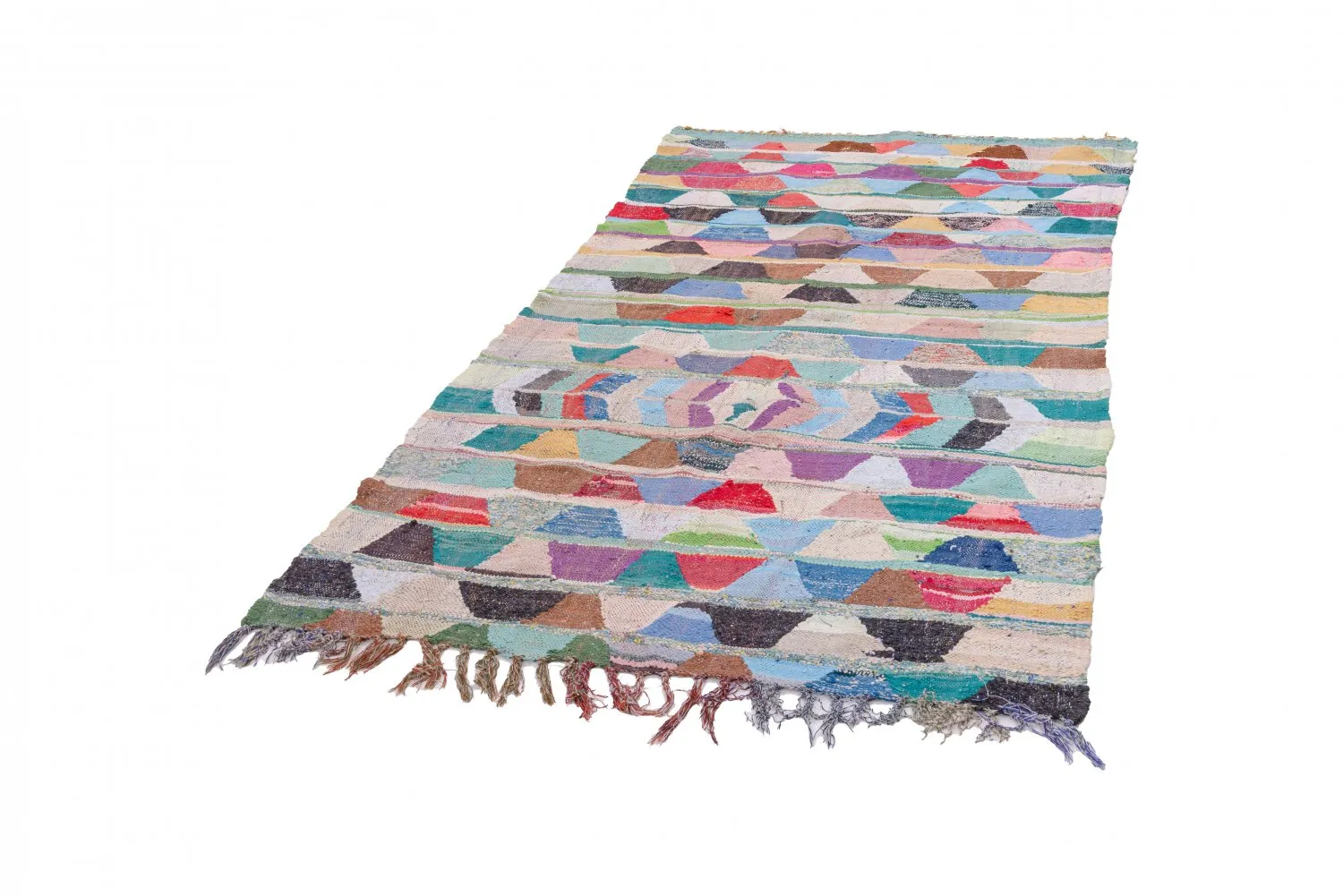 Tapete Berbere Marroquino Boucherouite 250 x 130 cm