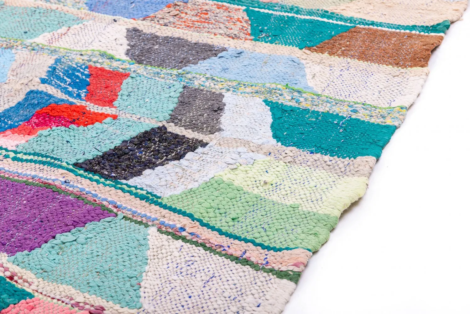 Tapete Berbere Marroquino Boucherouite 250 x 130 cm