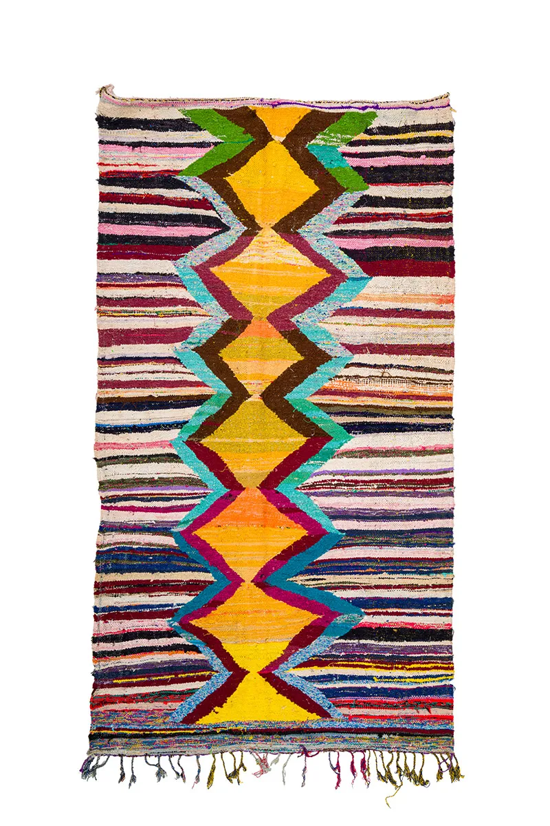 Tapete Berbere Marroquino Boucherouite 150 x 285 cm