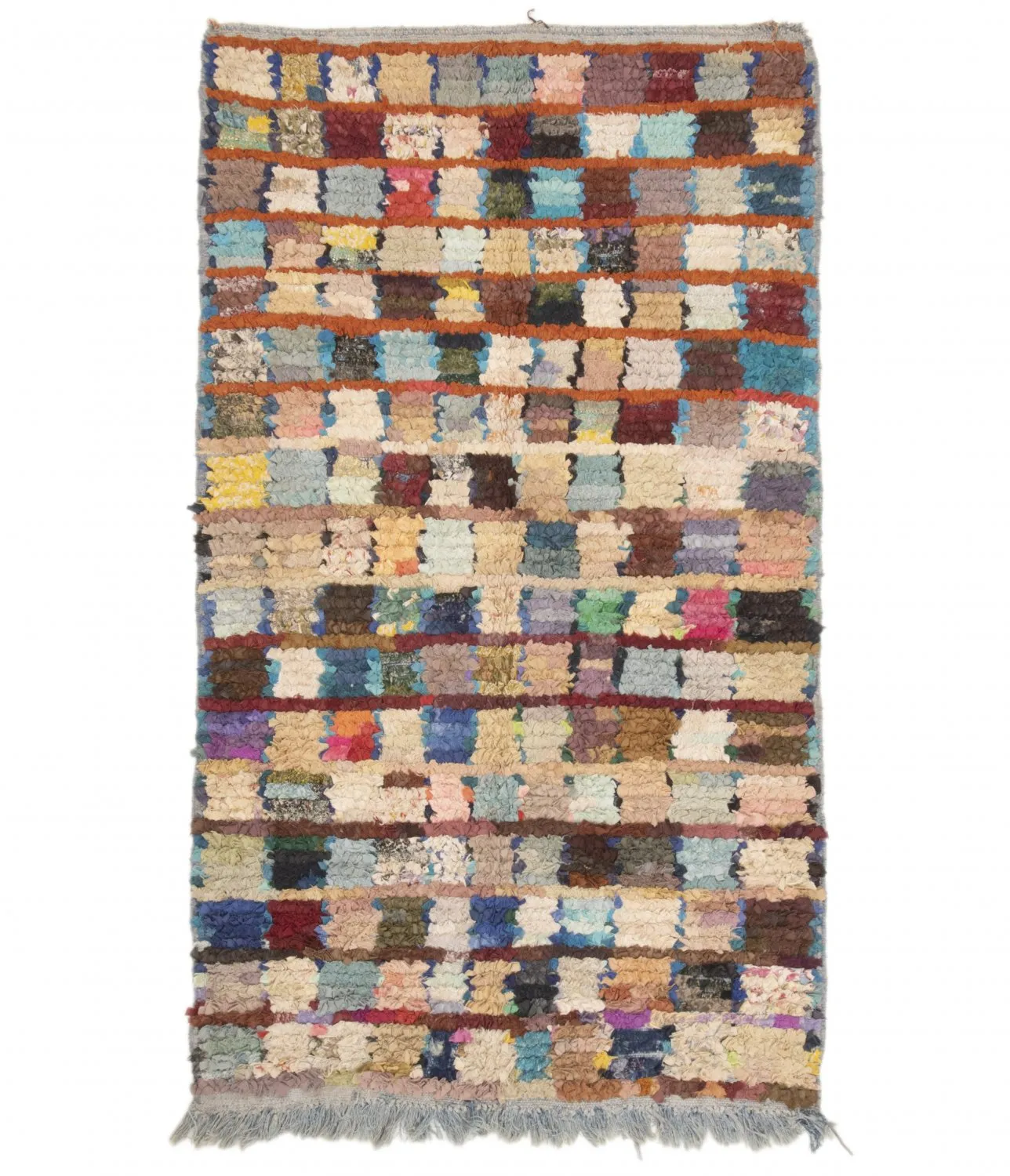 Tapete Berbere Marroquino Boucherouite 205 x 115 cm