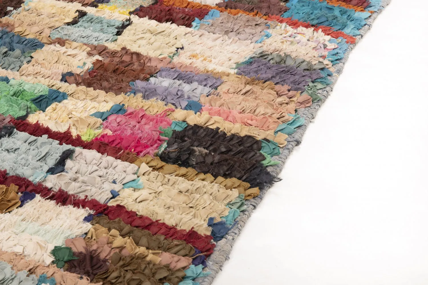 Tapete Berbere Marroquino Boucherouite 205 x 115 cm