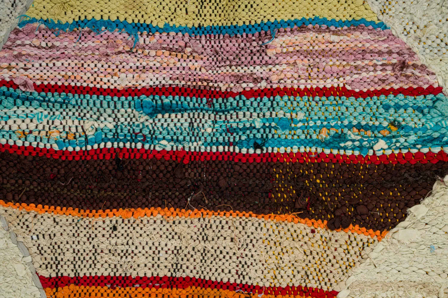 Tapete Berbere Marroquino Boucherouite 125 x 265 cm