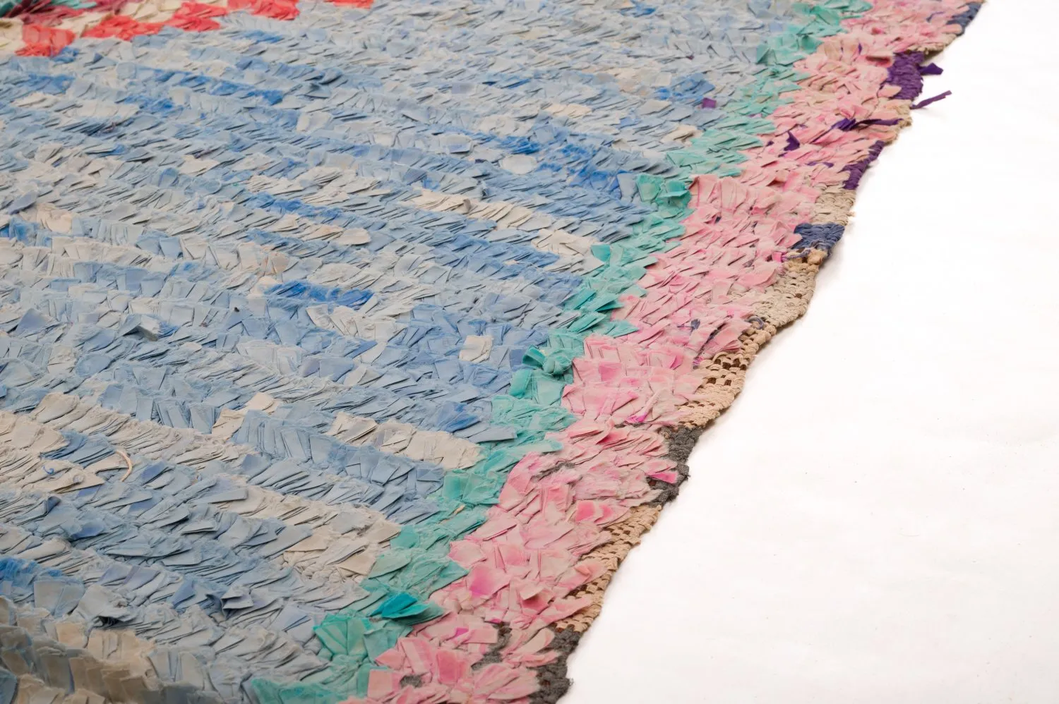 Tapete Berbere Marroquino Boucherouite 125 x 340 cm