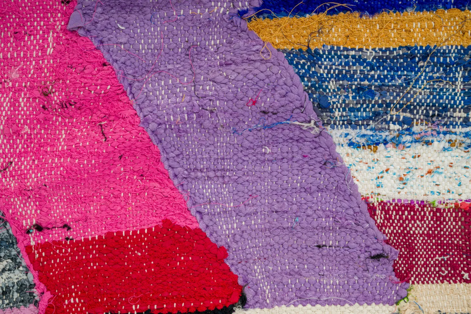 Tapete Berbere Marroquino Boucherouite 130 x 225 cm