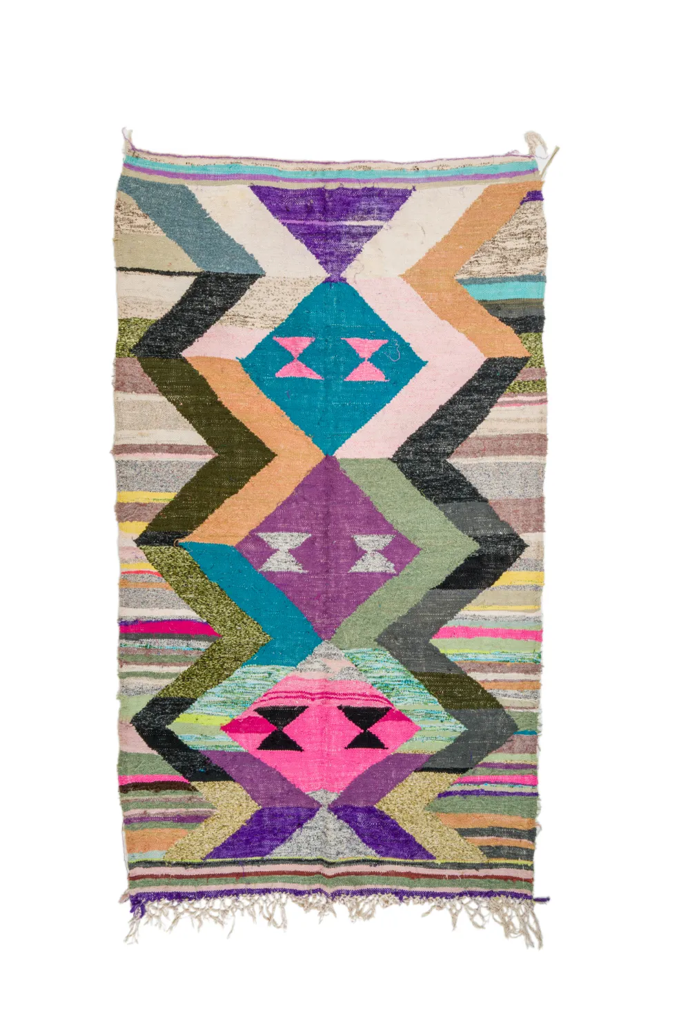 Tapete Berbere Marroquino Boucherouite 145 x 260 cm