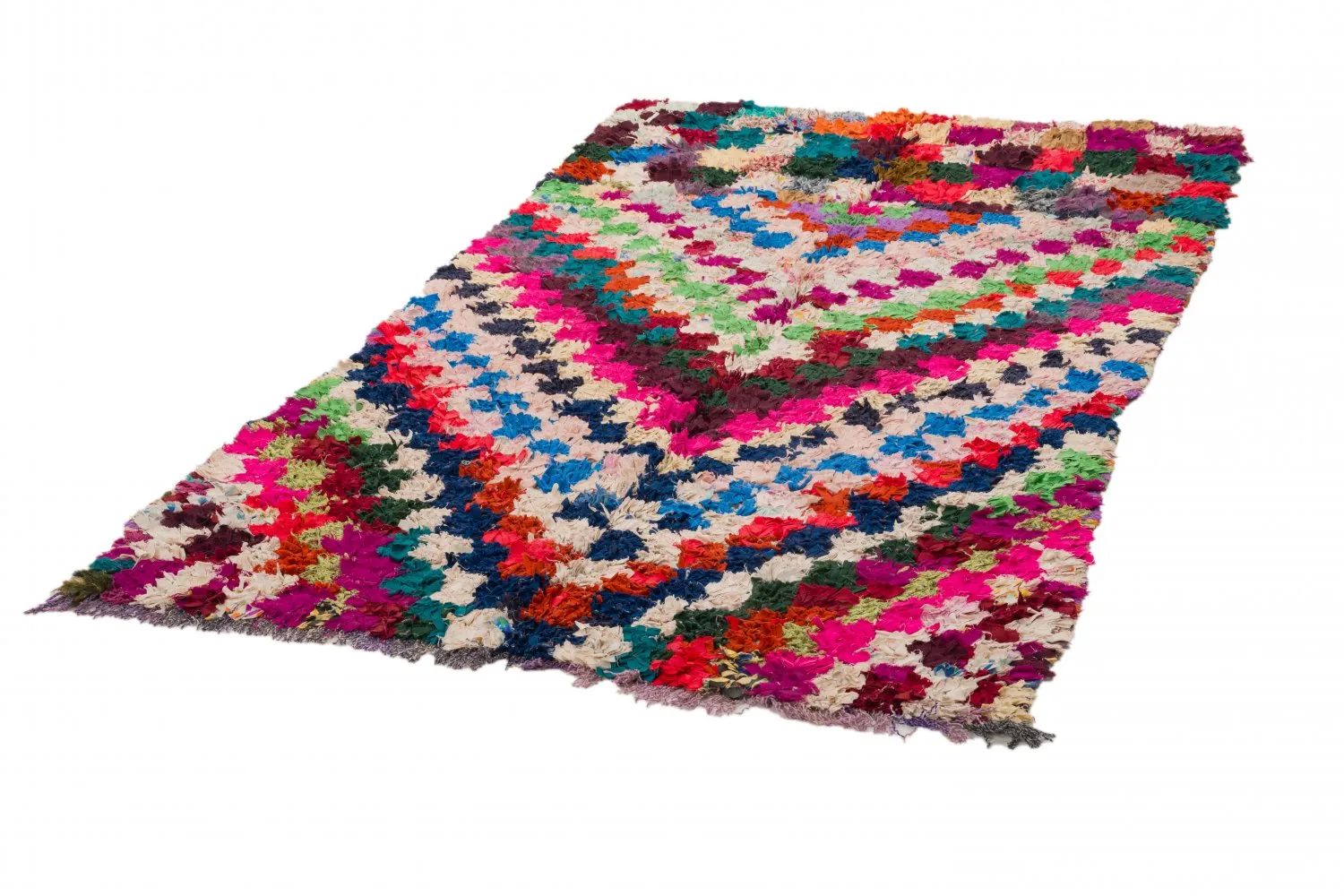 Tapete Berbere Marroquino Boucherouite 245 x 135 cm