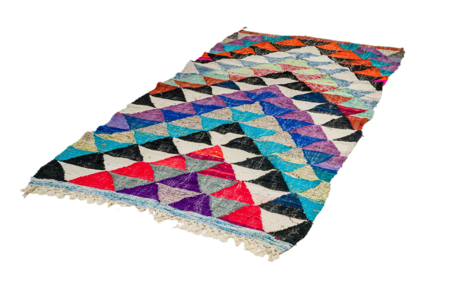 Tapete Berbere Marroquino Boucherouite 130 x 250 cm