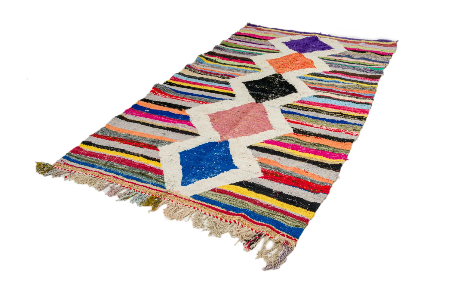 Tapete Berbere Marroquino Boucherouite 135 x 270 cm