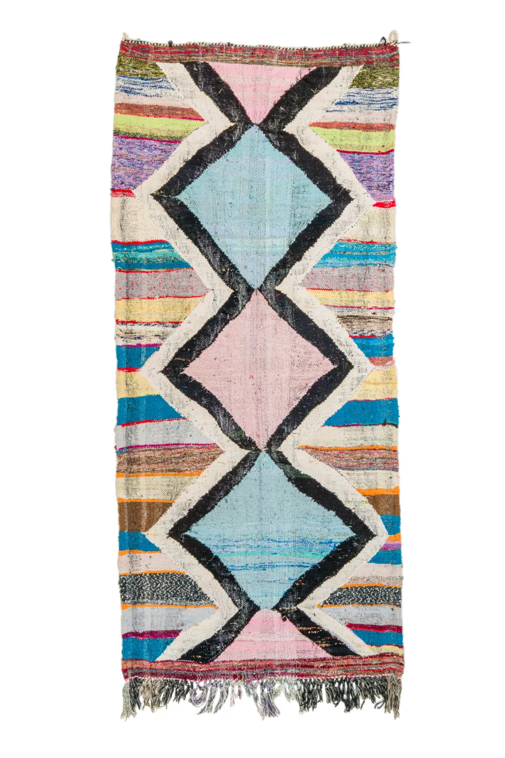 Tapete Berbere Marroquino Boucherouite 120 x 275 cm