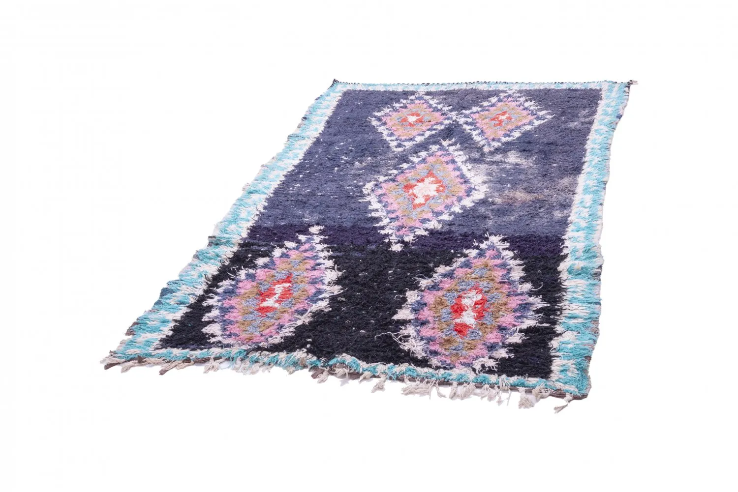 Tapete Berbere Marroquino Boucherouite 245 x 135 cm