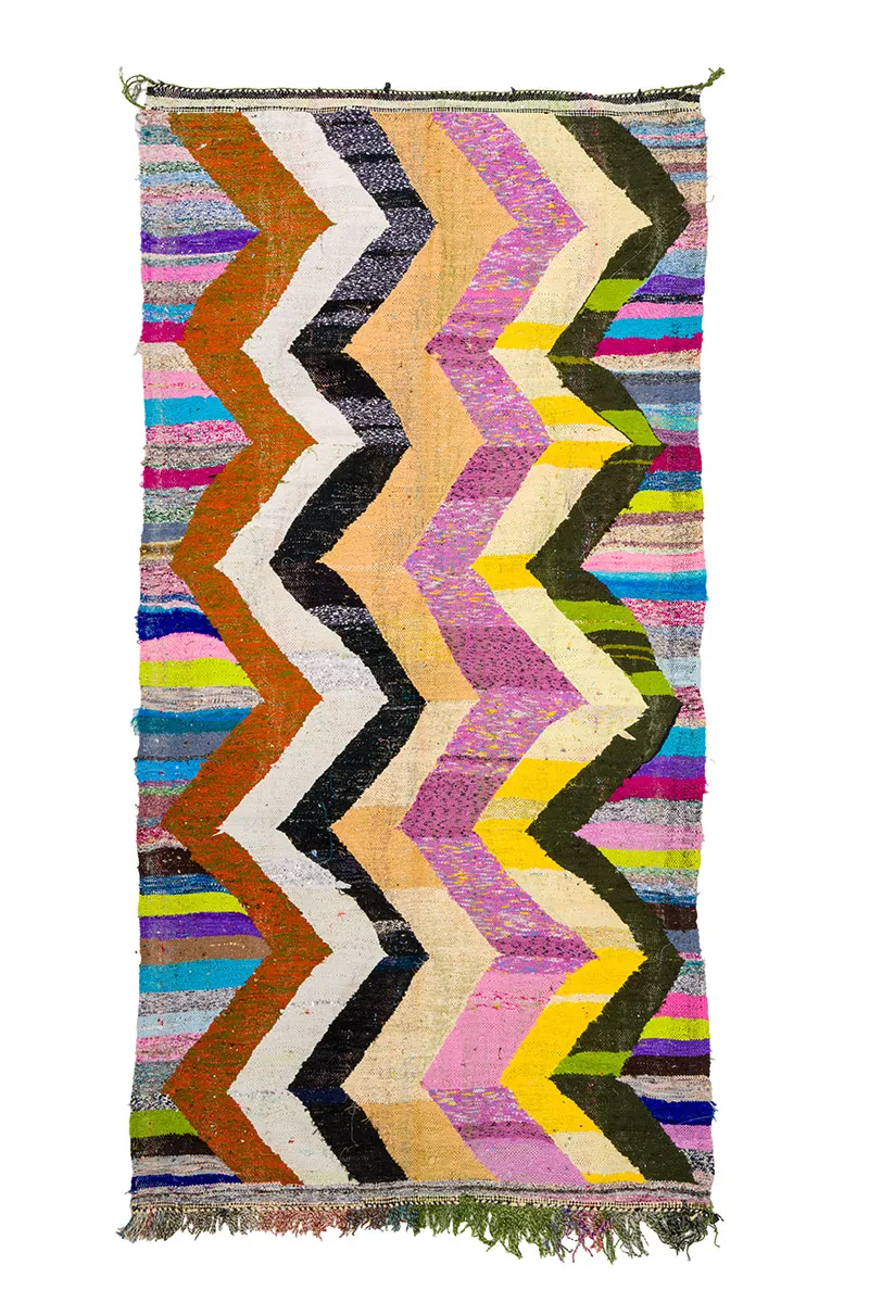 Tapete Berbere Marroquino Boucherouite 145 x 290 cm