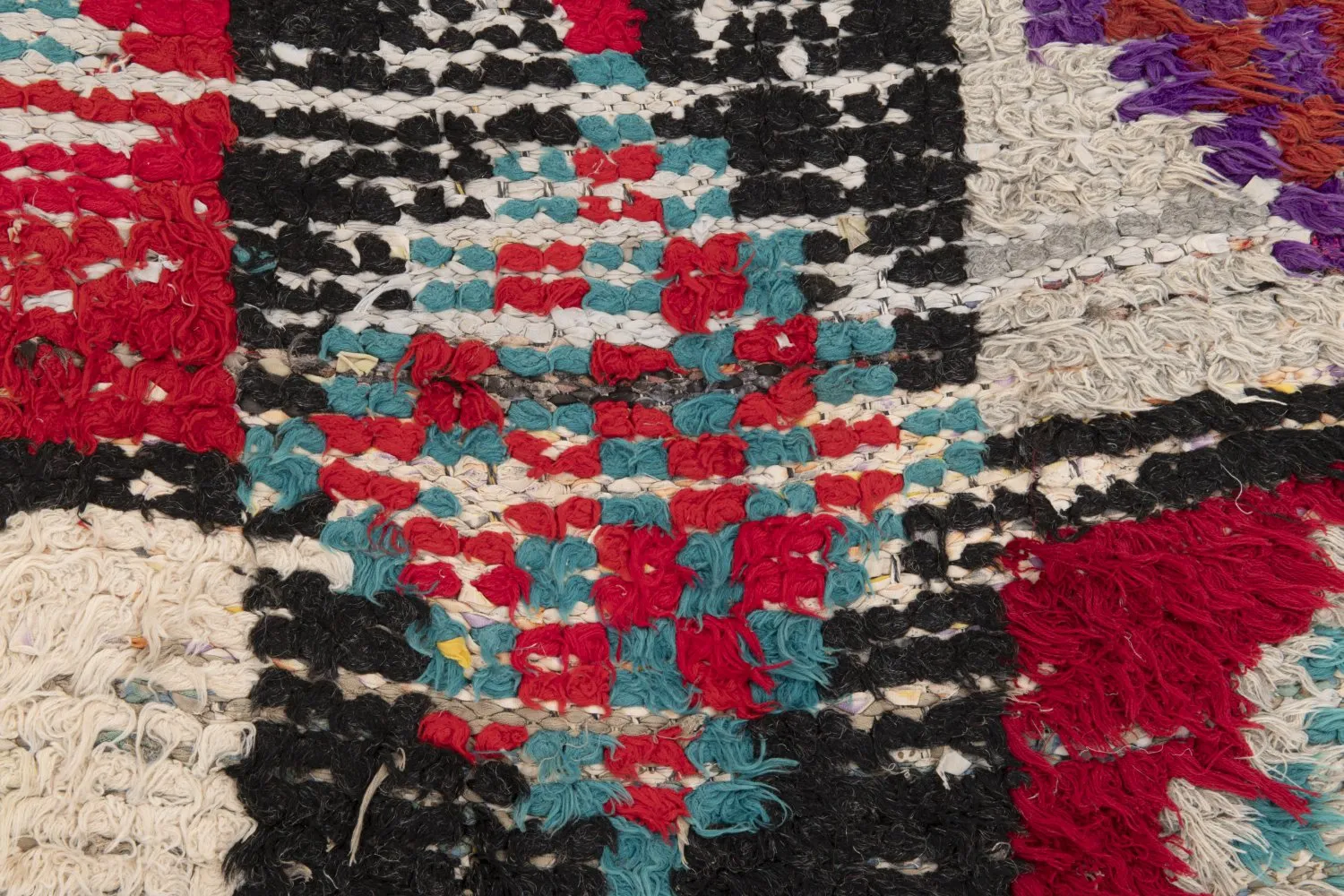 Tapete Berbere Marroquino Boucherouite 200 x 85 cm