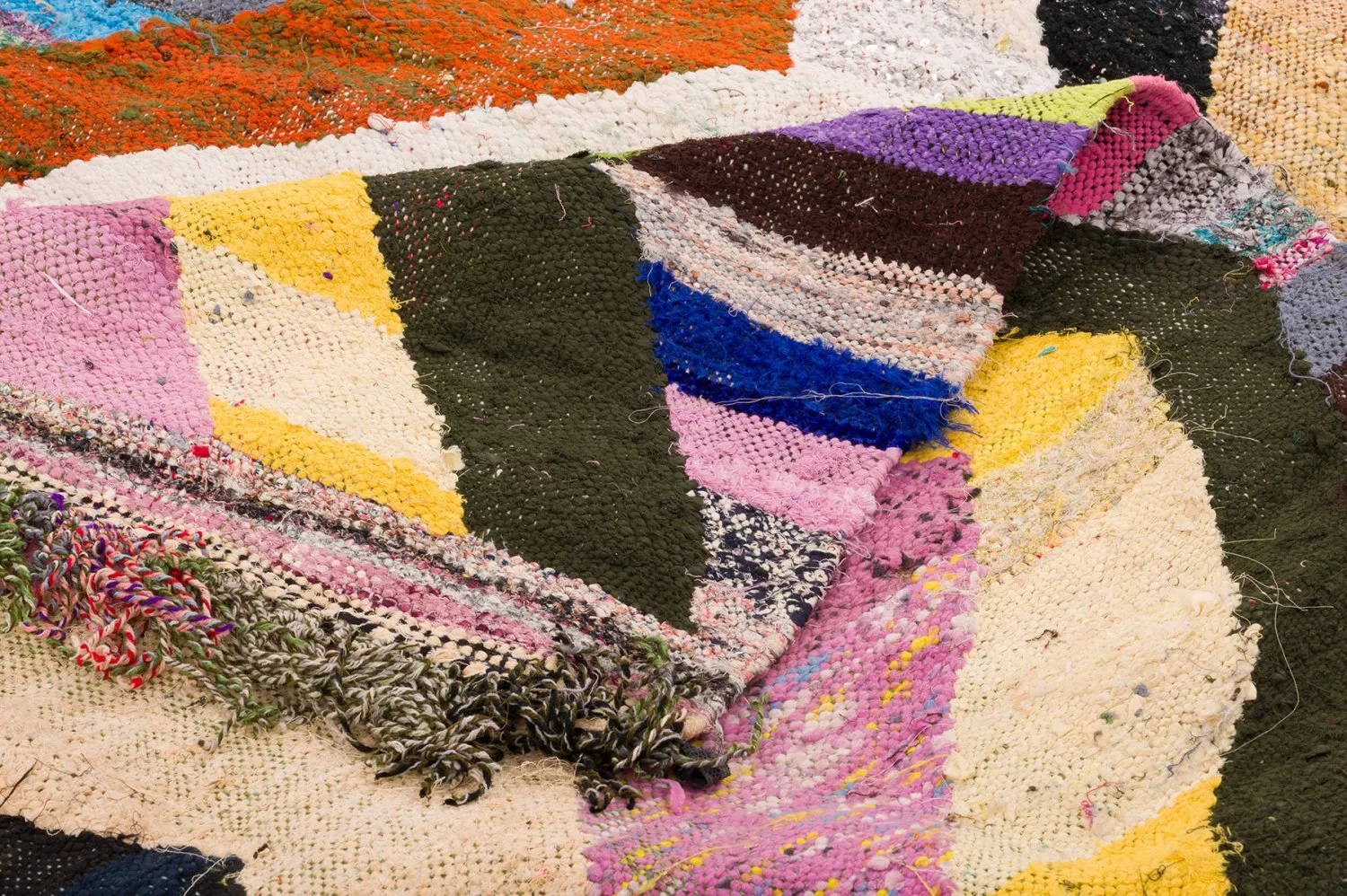 Tapete Berbere Marroquino Boucherouite 145 x 290 cm