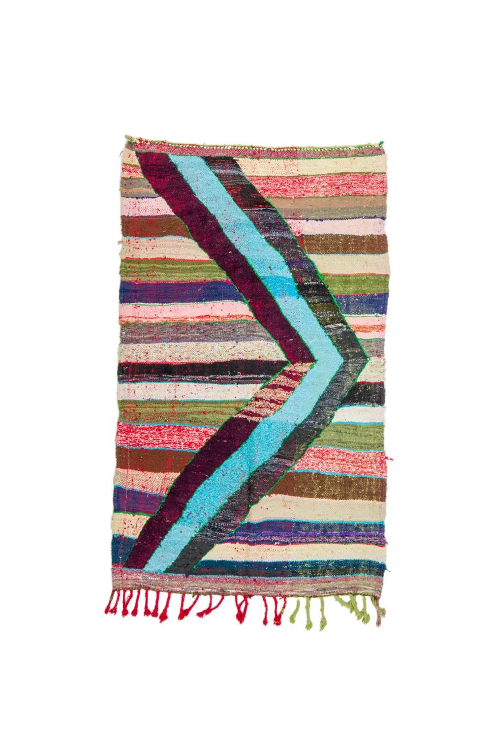 Tapete Berbere Marroquino Boucherouite 115 x 215 cm