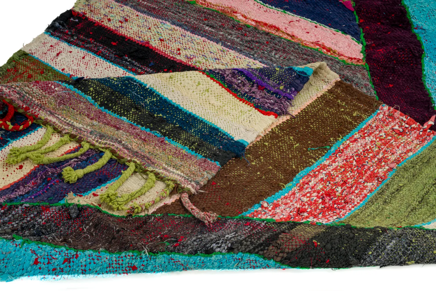 Tapete Berbere Marroquino Boucherouite 115 x 215 cm