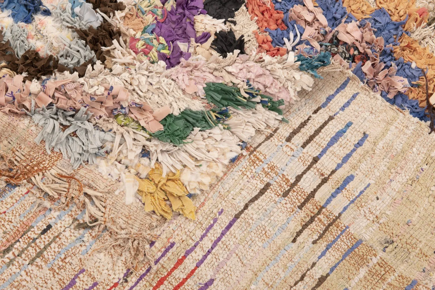 Tapete Berbere Marroquino Boucherouite 230 x 125 cm