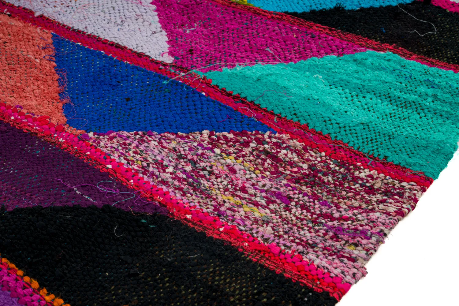 Tapete Berbere Marroquino Boucherouite 125 x 260 cm