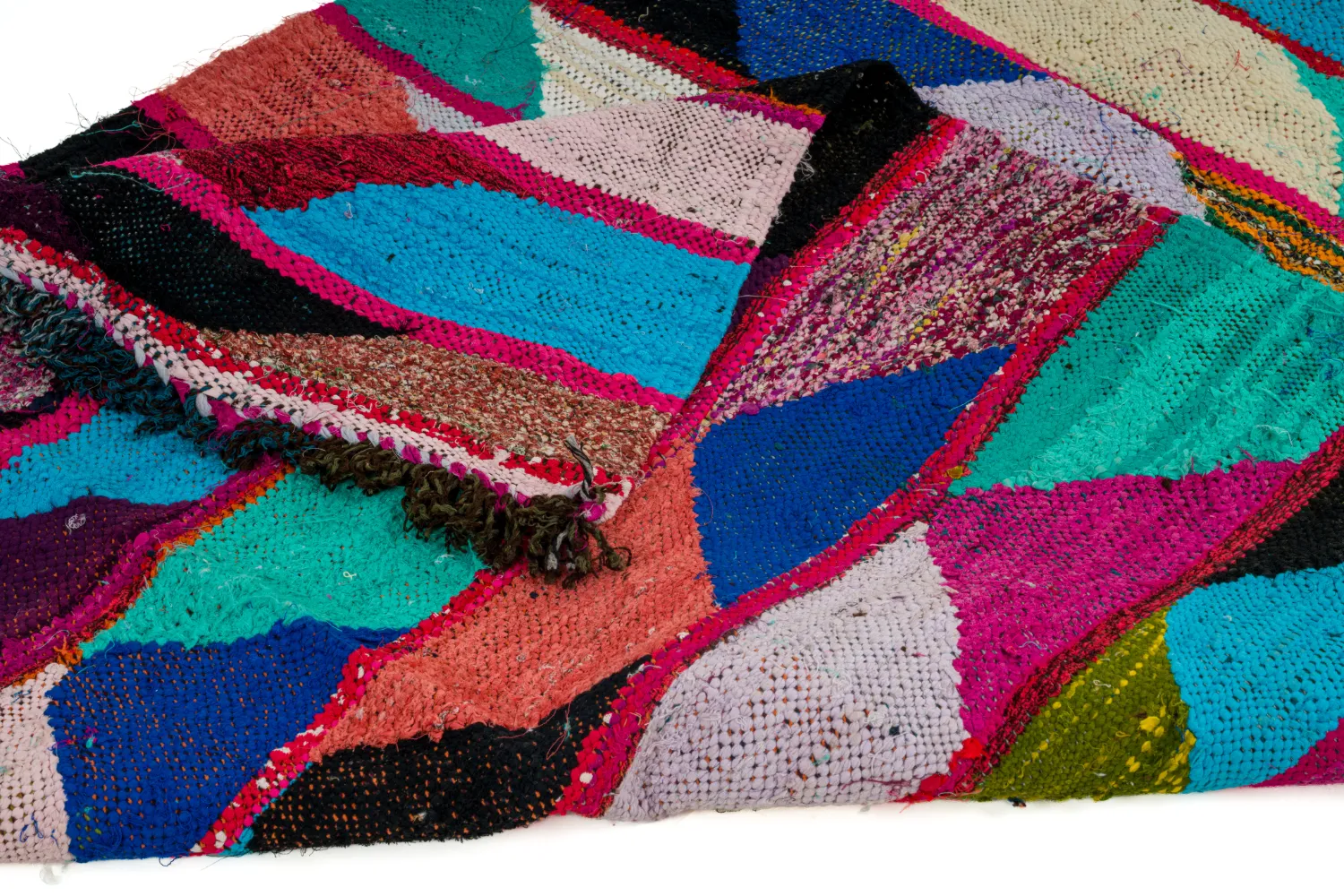 Tapete Berbere Marroquino Boucherouite 125 x 260 cm