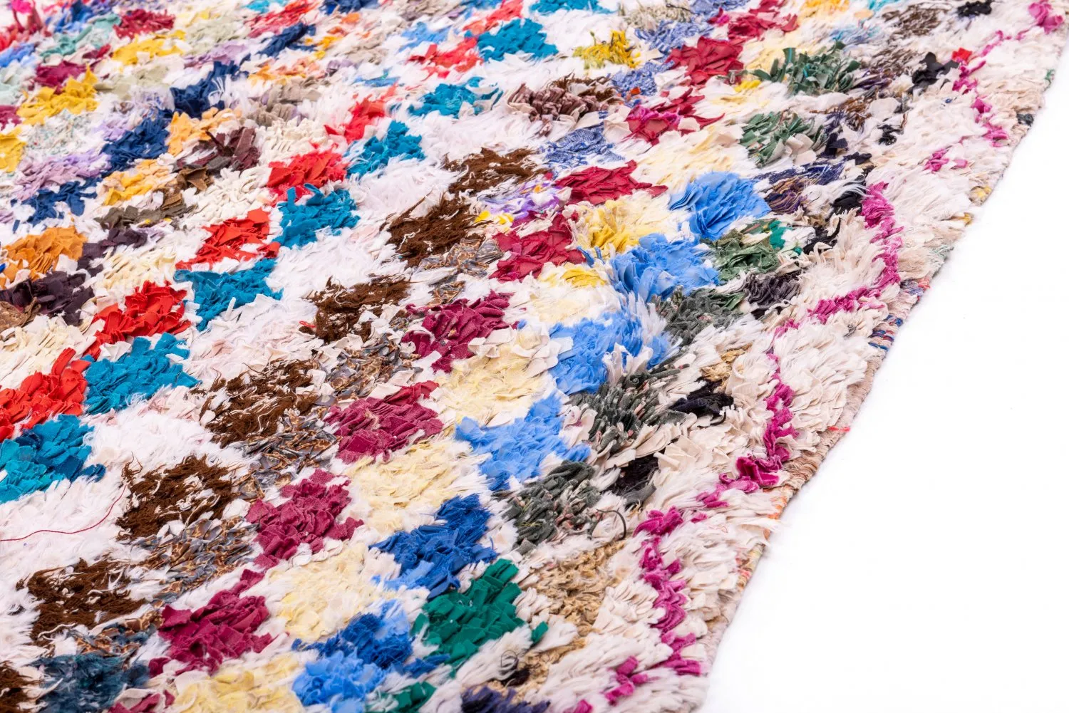 Tapete Berbere Marroquino Boucherouite 205 x 155 cm