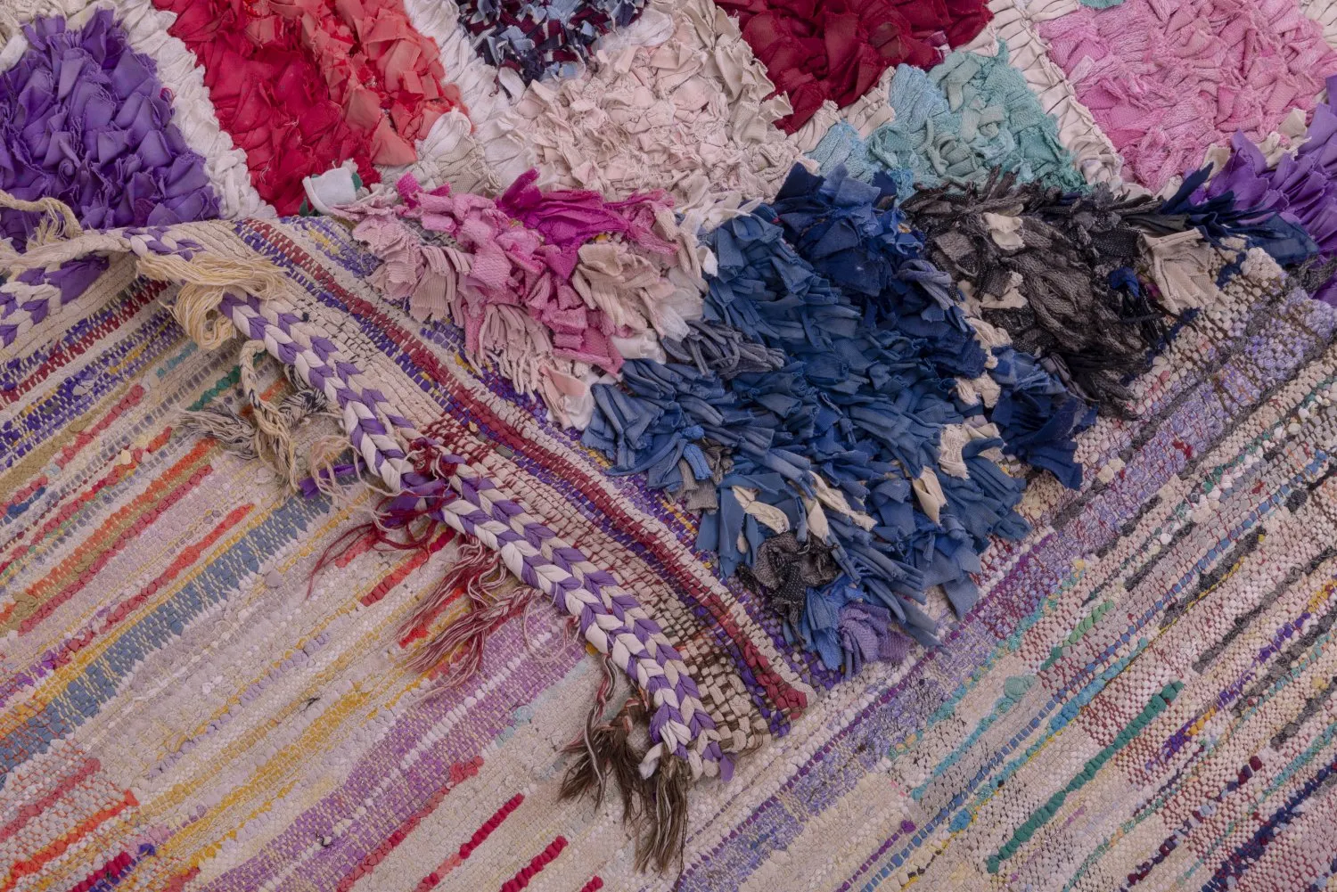 Tapete Berbere Marroquino Boucherouite 265 x 165 cm