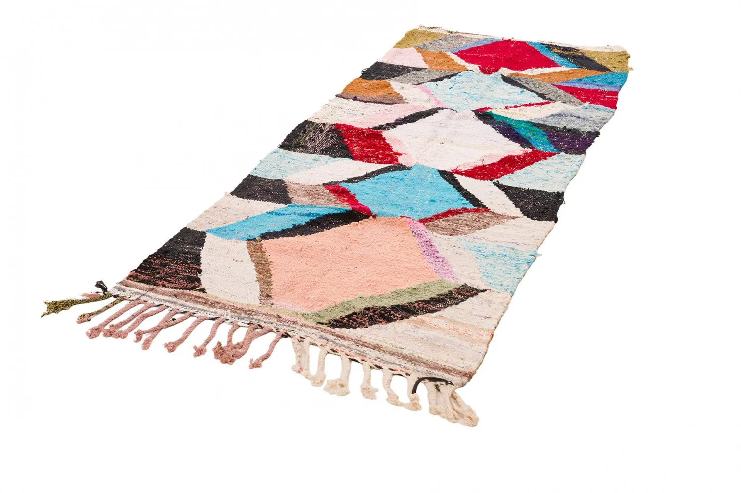 Tapete Berbere Marroquino Boucherouite 370 x 190 cm