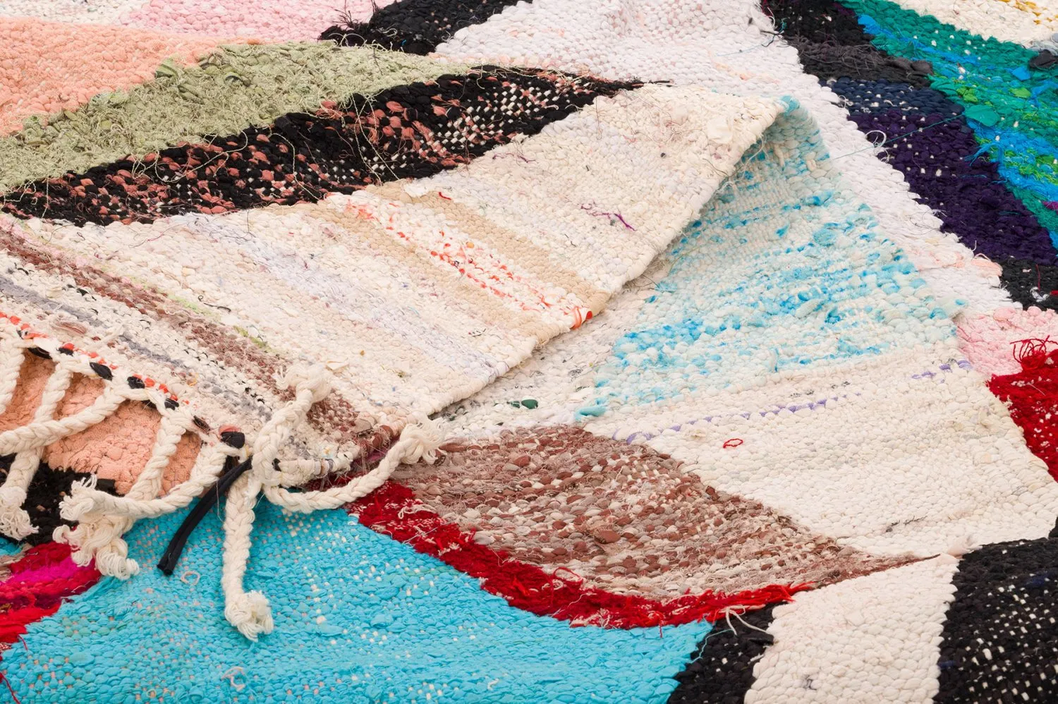 Tapete Berbere Marroquino Boucherouite 370 x 190 cm