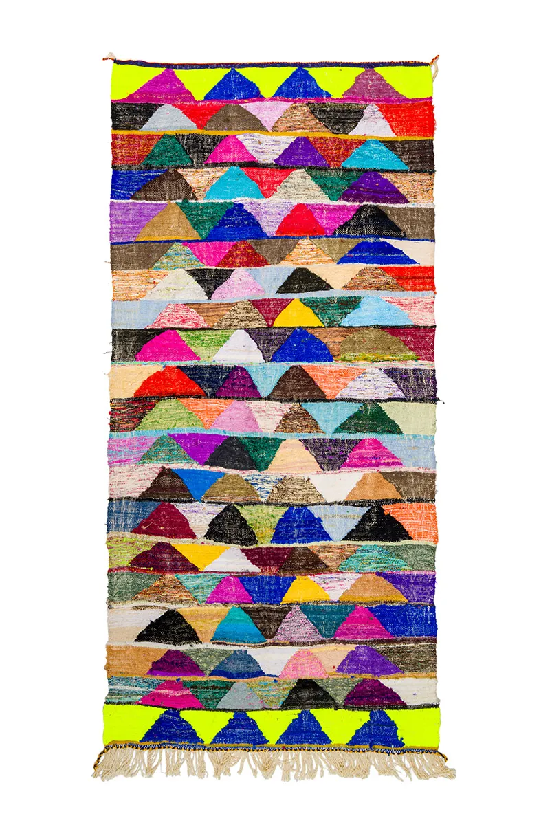 Tapete Berbere Marroquino Boucherouite 135 x 290 cm