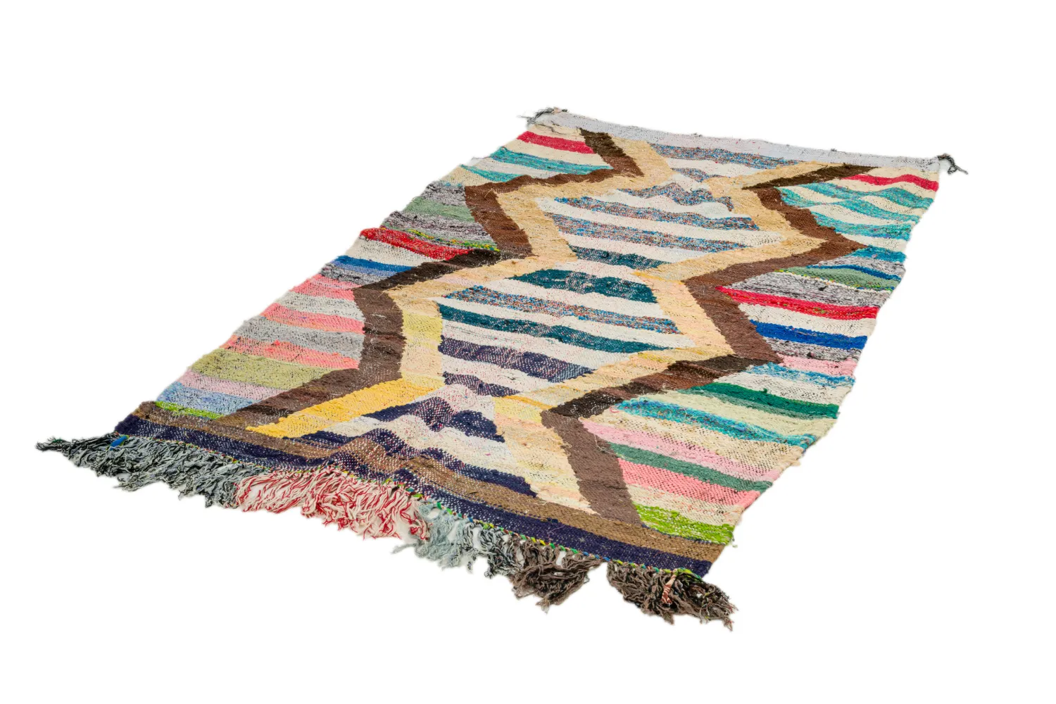 Tapete Berbere Marroquino Boucherouite 120 x 210 cm