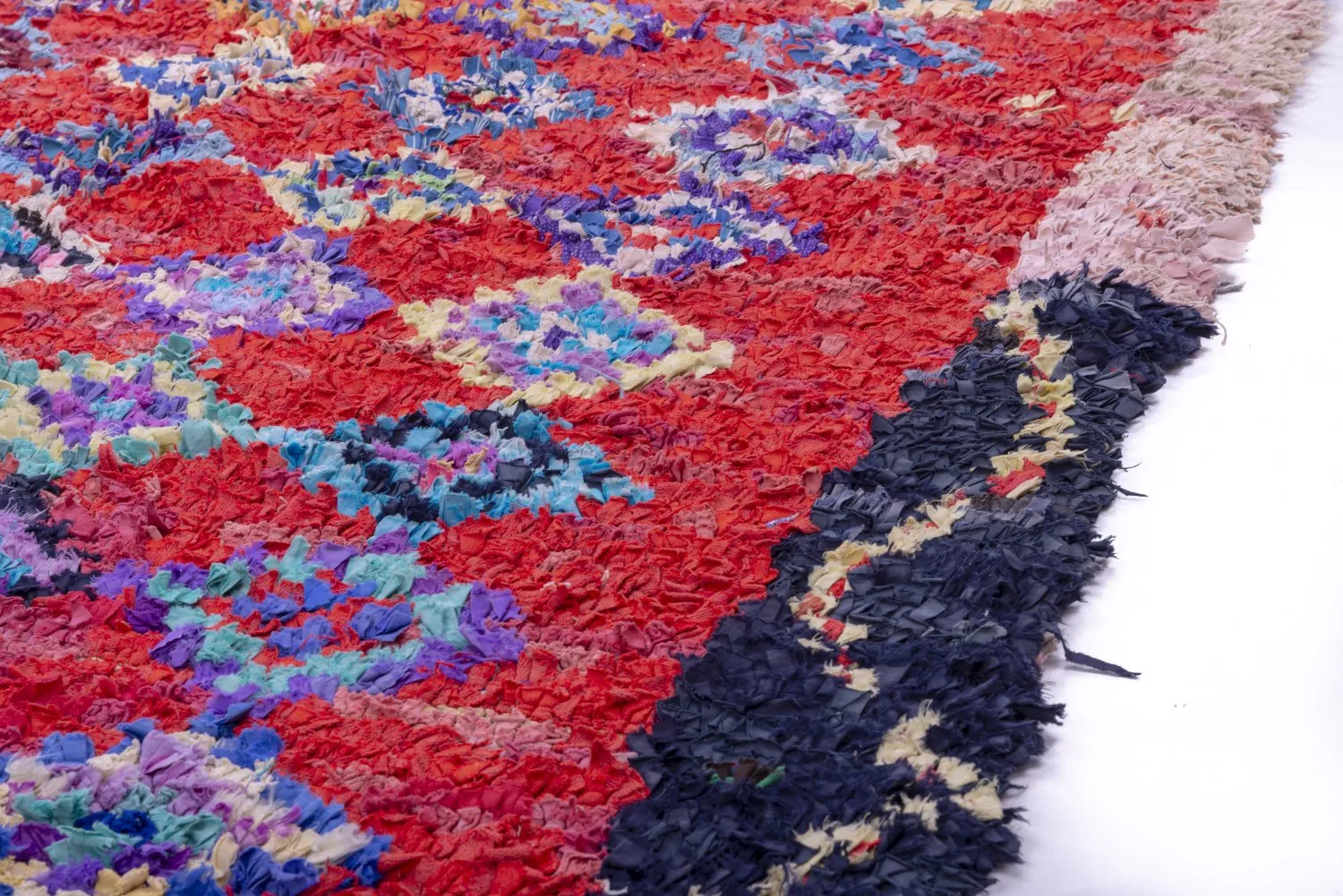 Tapete Berbere Marroquino Boucherouite 245 x 150 cm